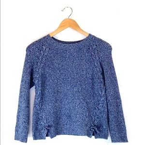 Nine 1 Eight Navy Blue Knit Long Sleeve